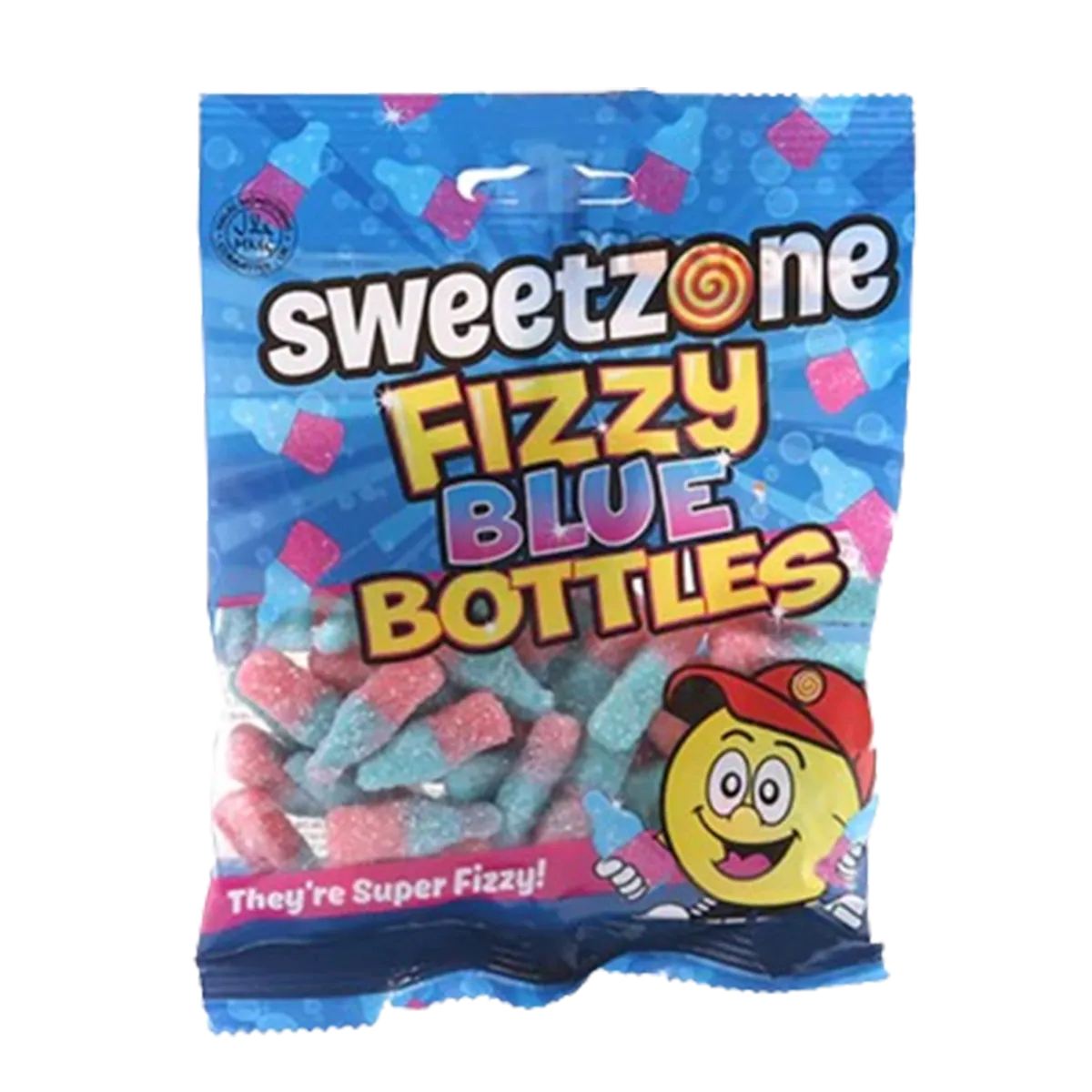 Sweetzone Jelly Fizzy Blue Bottles 90g