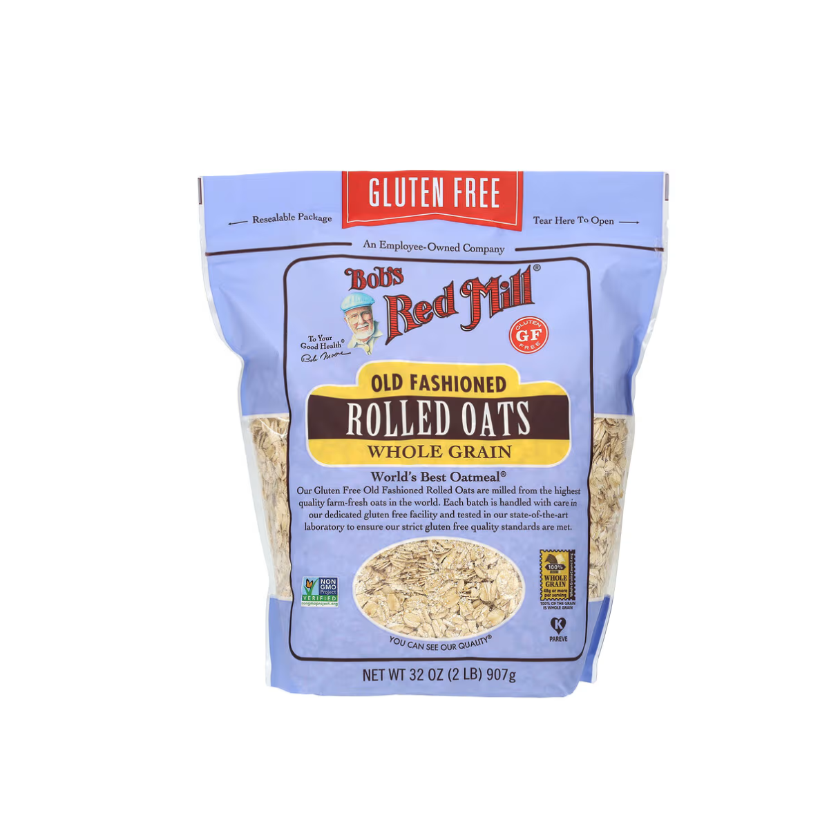 Bob's Red Mill, Organic Old Fashioned Rolled Oats Gluten Free, Case Of 4, 32 oz