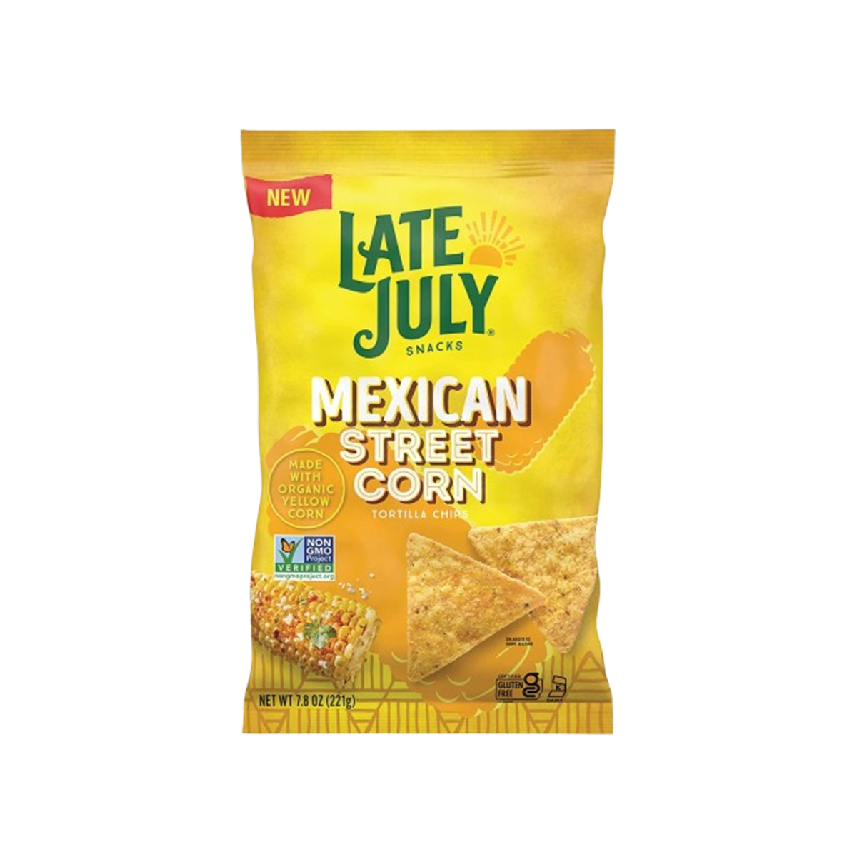 Late July, Mexican Street Corn Tortilla Chips Made With Organic Yellow Corn, Case Of 12, 7.8 oz