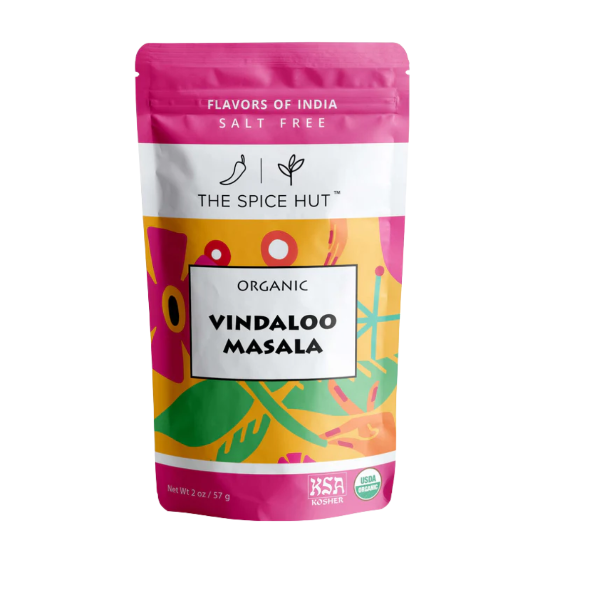 The Spice Hut, Organic Vindaloo Masala Spice Blend, Case of 6 Pouches, 2 Ounces / Pouch