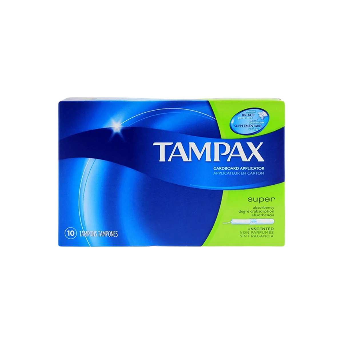 Tampax Cardboard Applicator Tampons Super Absorbency