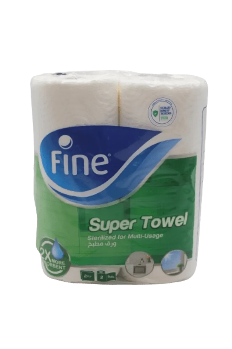 Fine Super Towel Roll 2 Pack