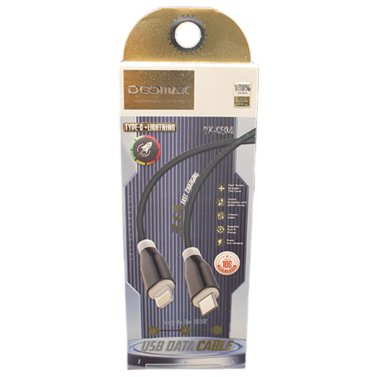 Domax Super Fast Charging Cable Type*c To Iphone