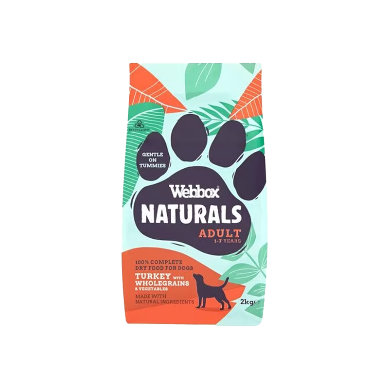 Webbox Natural Adult 1-7 Year Turkey With Wholerains 2KG