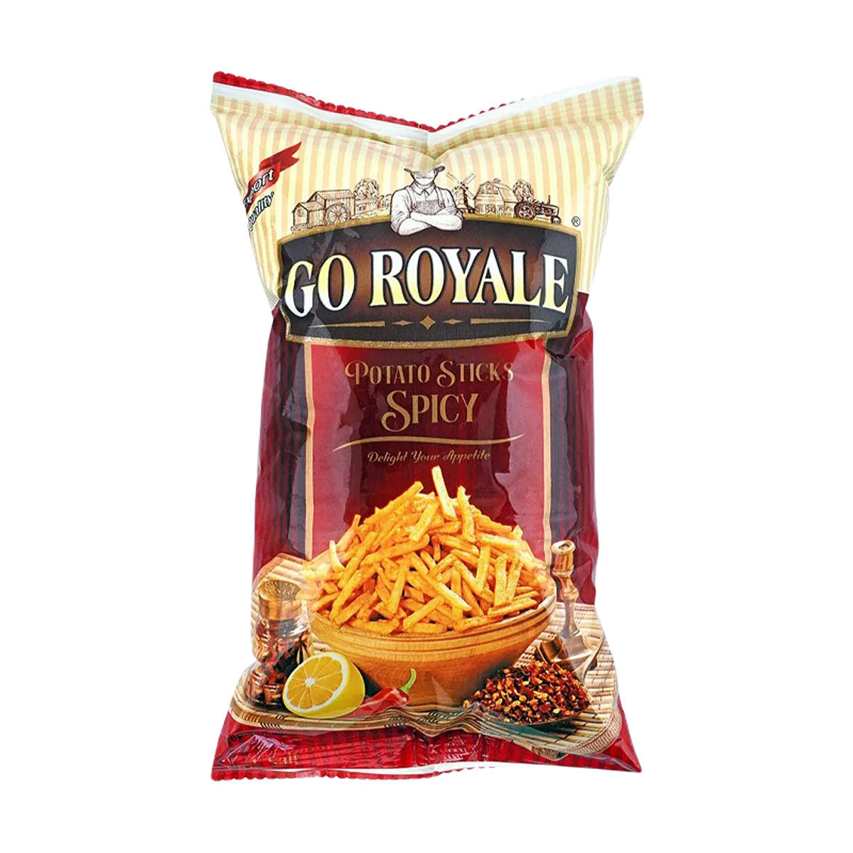 Go Royale Spicy Potato Sticks 70G