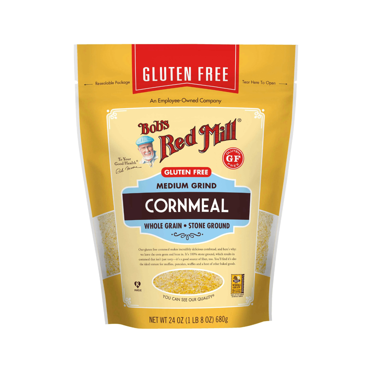 Bob's Red Mill, Cornmeal Gluten Free, Case Of 4, 24 oz
