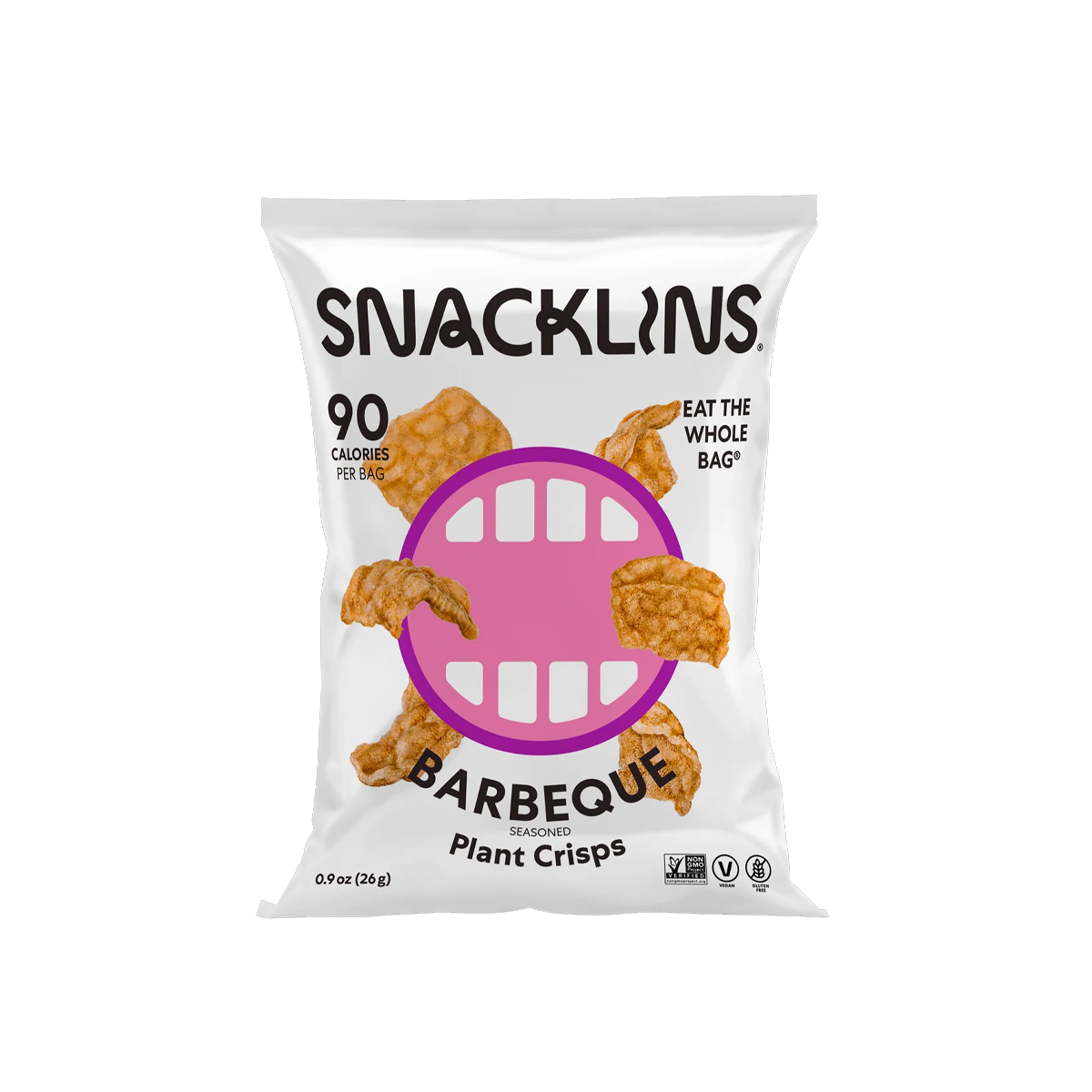 Snacklins, Barbecue Seasoned Plant Crisps, Case Of 12, 3 oz