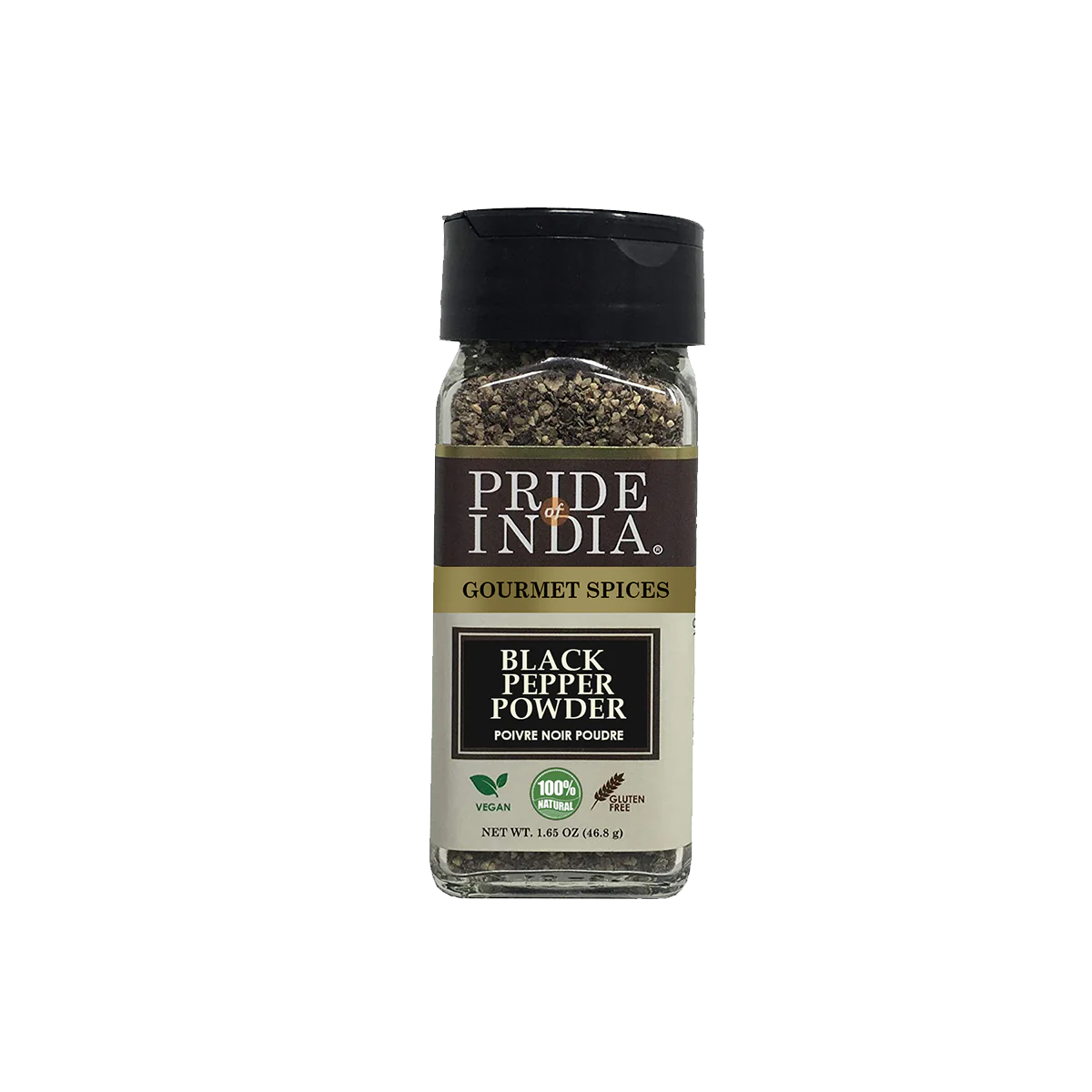 PRIDE OF INDIA Black Pepper Ground - Case of 6 - 8 oz
