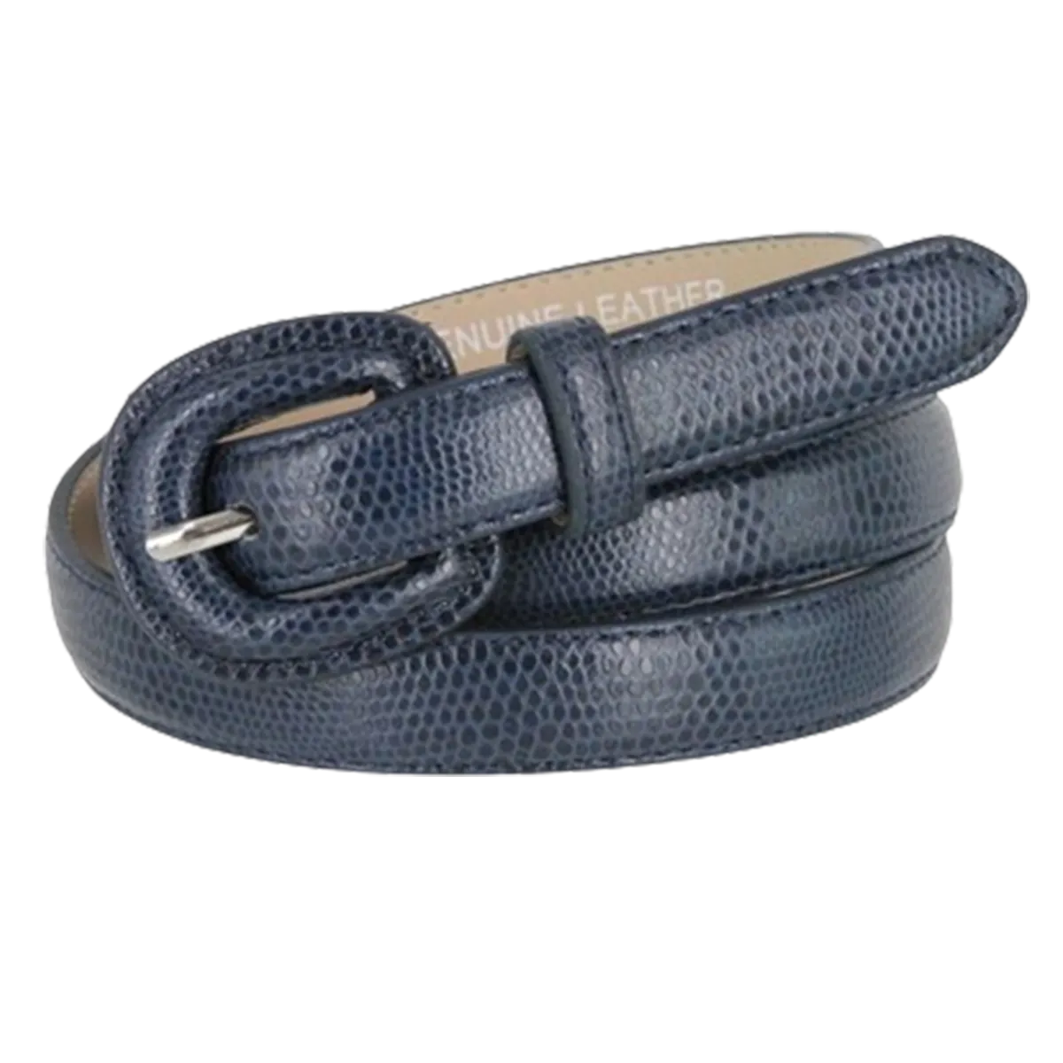 Red Herring Leather Belt Skinny Navy Size S 27-31 Inch