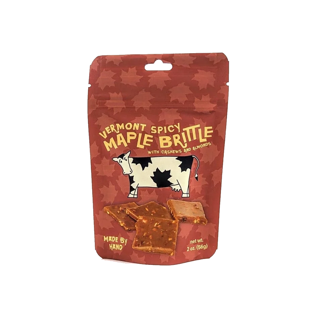 Sweet on Vermont - Spicy Maple Brittle With Cashews and Almonds - Pouch - Case of 16 - 2 oz