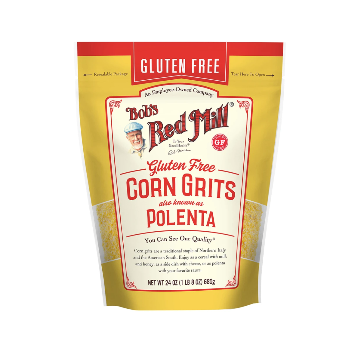 Bob's Red Mill, Corn Grits Polenta Gluten Free, Case Of 4, 24 oz
