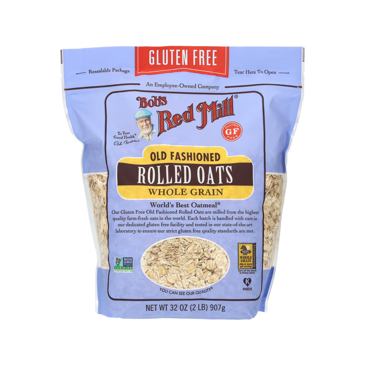 Bob's Red Mill, Old Fashioned Rolled Oats Gluten Free, Case Of 4, 32 oz