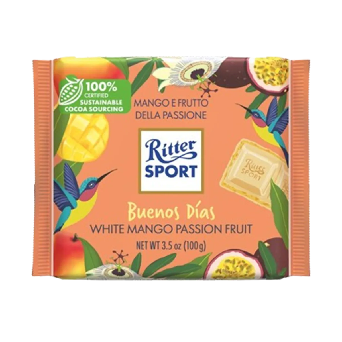 Ritter Sport White Mango Passionfruit 100g