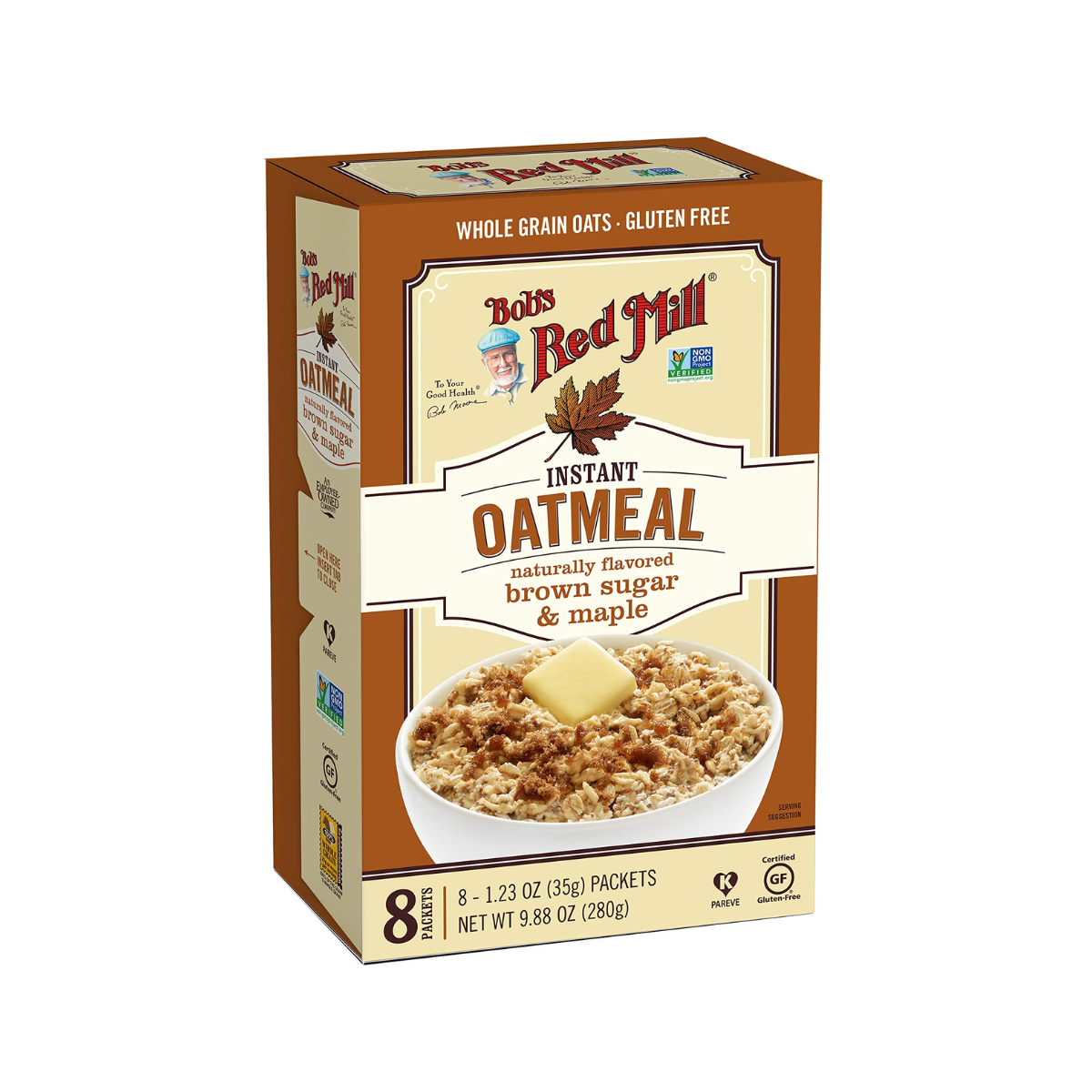 Bob's Red Mill, Gf Instant Oatmeal Packet Display Apple Pieces & Cinnamon Brown Sugar & Maple Classi