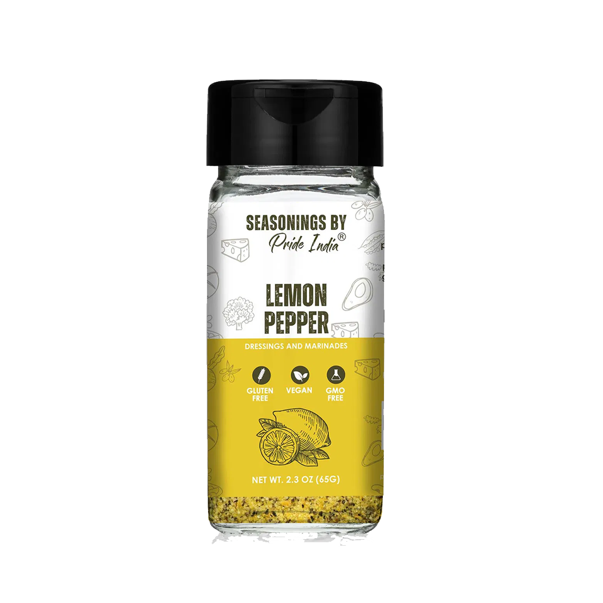 PRIDE OF INDIA Lemon Chili Pepper w/ Dual Sifter Cap - Case of 6 - 2.3 oz