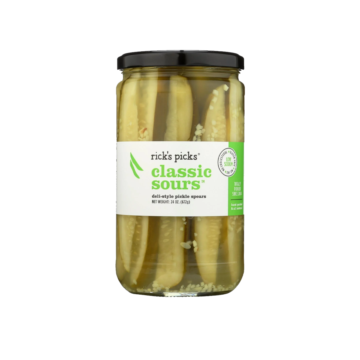 Rick`s Picks, Deli-Style Classic Sours Pickle Spears, Case Of 6, 24 oz