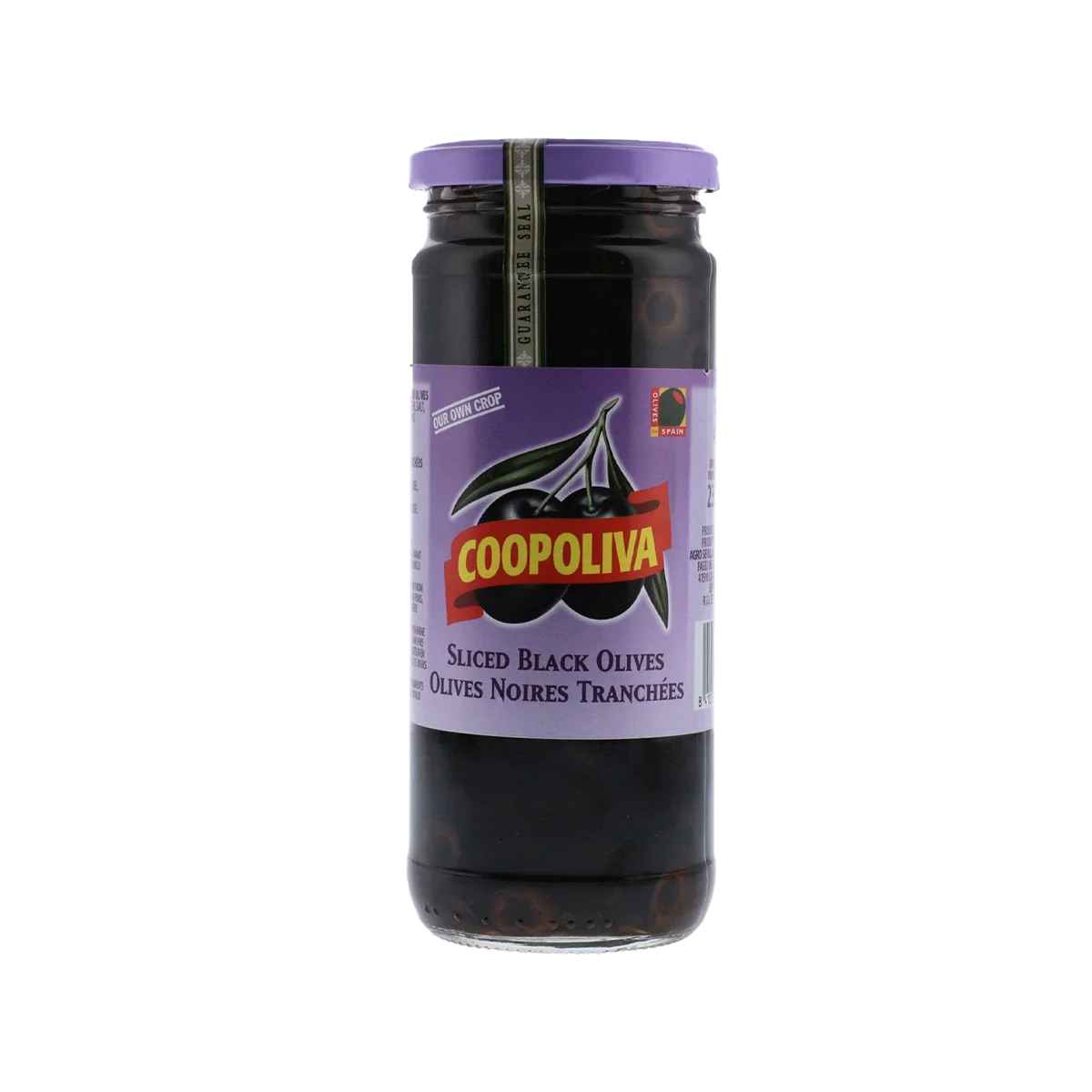 Coopoliva pitted Black Olive 450g