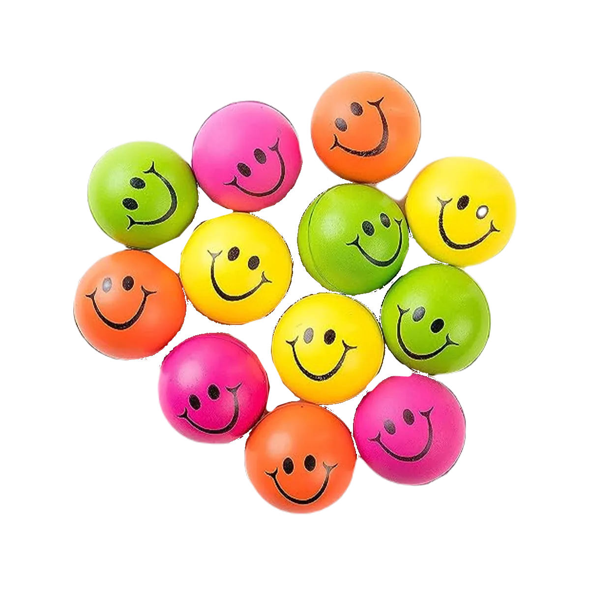 Smiling and stress ball