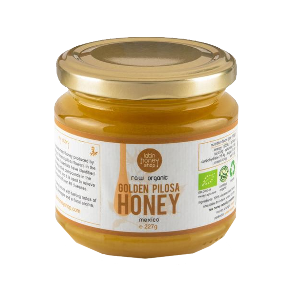 Raw Organic golden pilpsa Honey from Uruguay 227g
