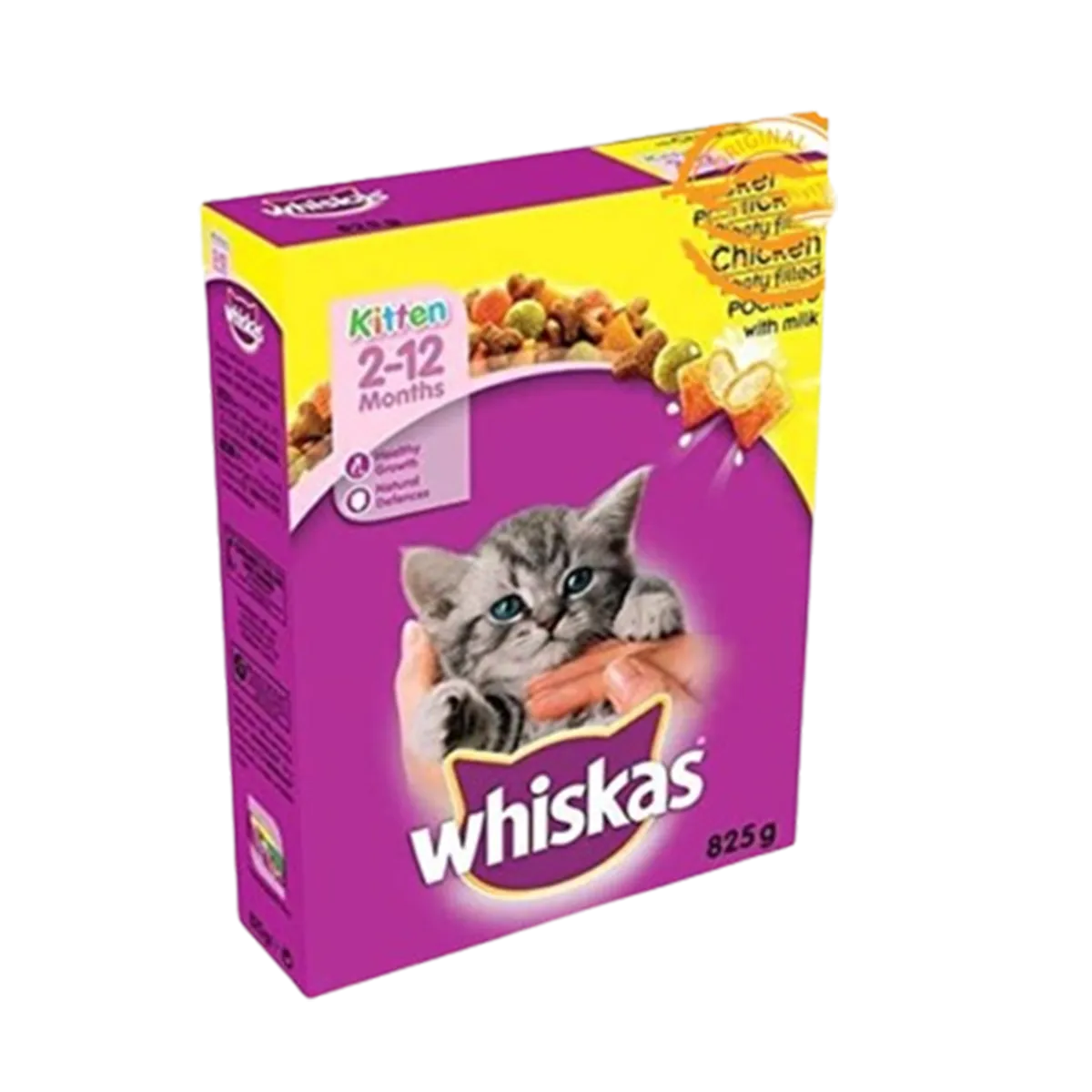 Whiskas Months Kitten Complete Chicken Dry Cat Food 825ml