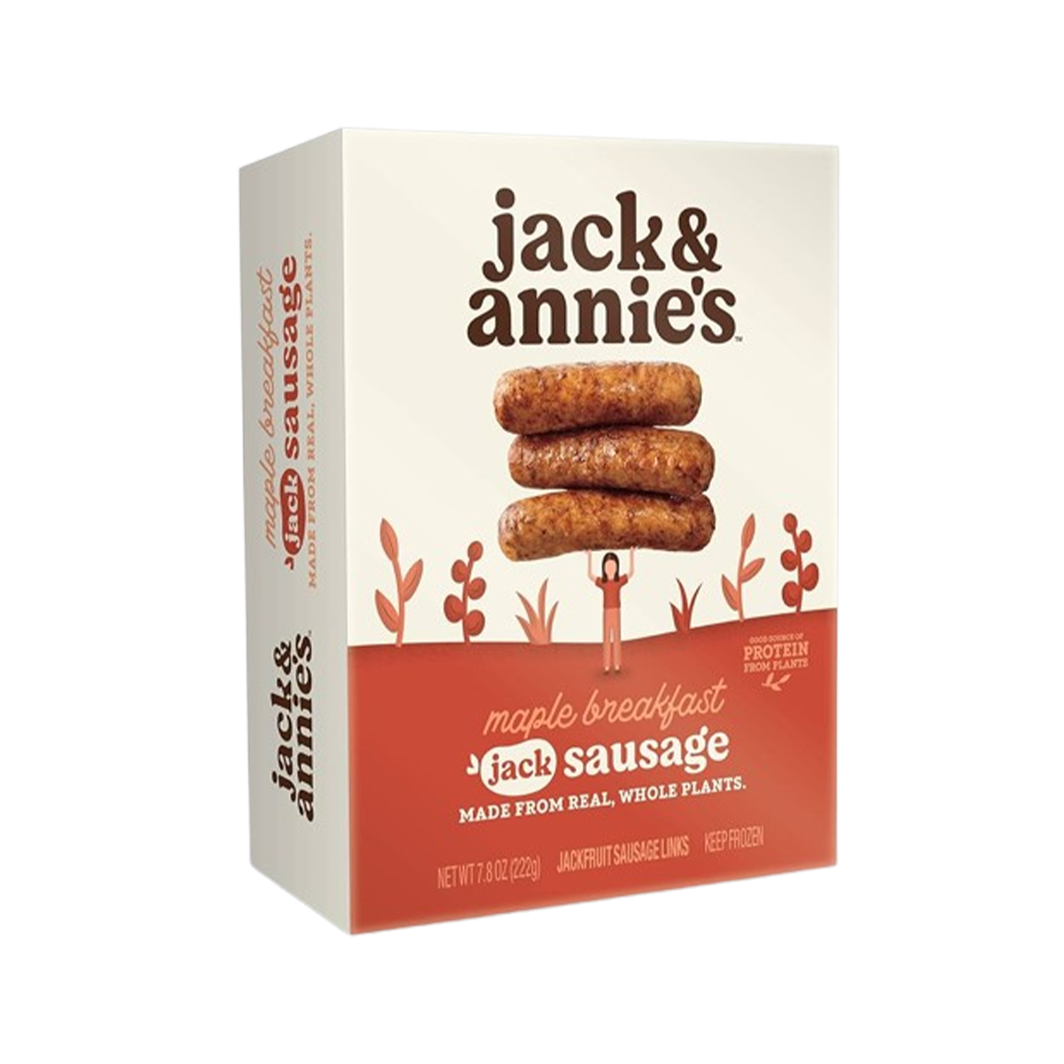 Jack & Annie`s, Jackfruit Maple Breakfast Sausage, Case Of 8, 7.8 oz