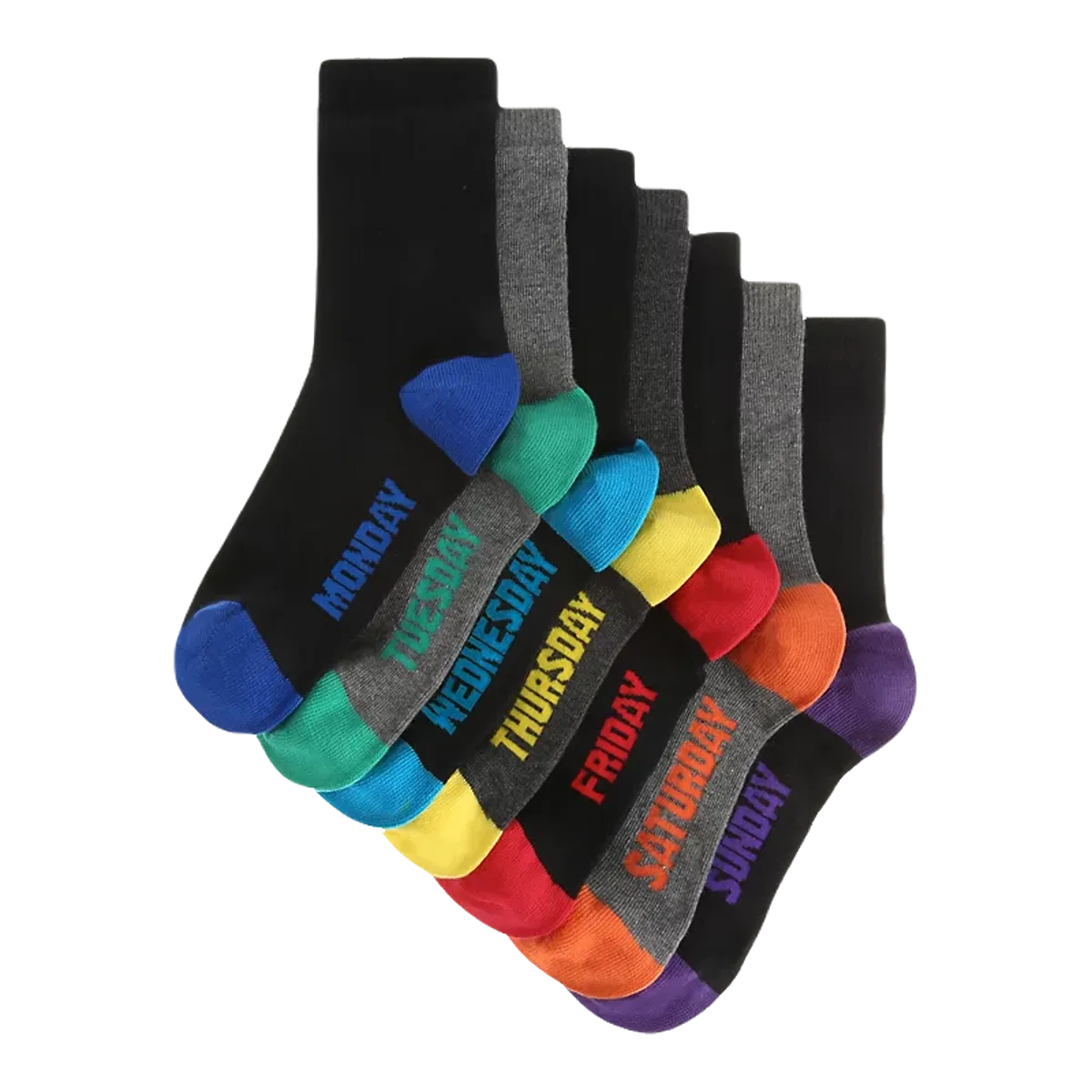 Marks & Spencer 7 Pair Freshfeet Cotton Rich Socks Rainbow