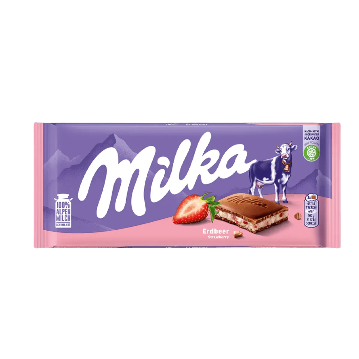 Milka Strawberry Chocolate 100g