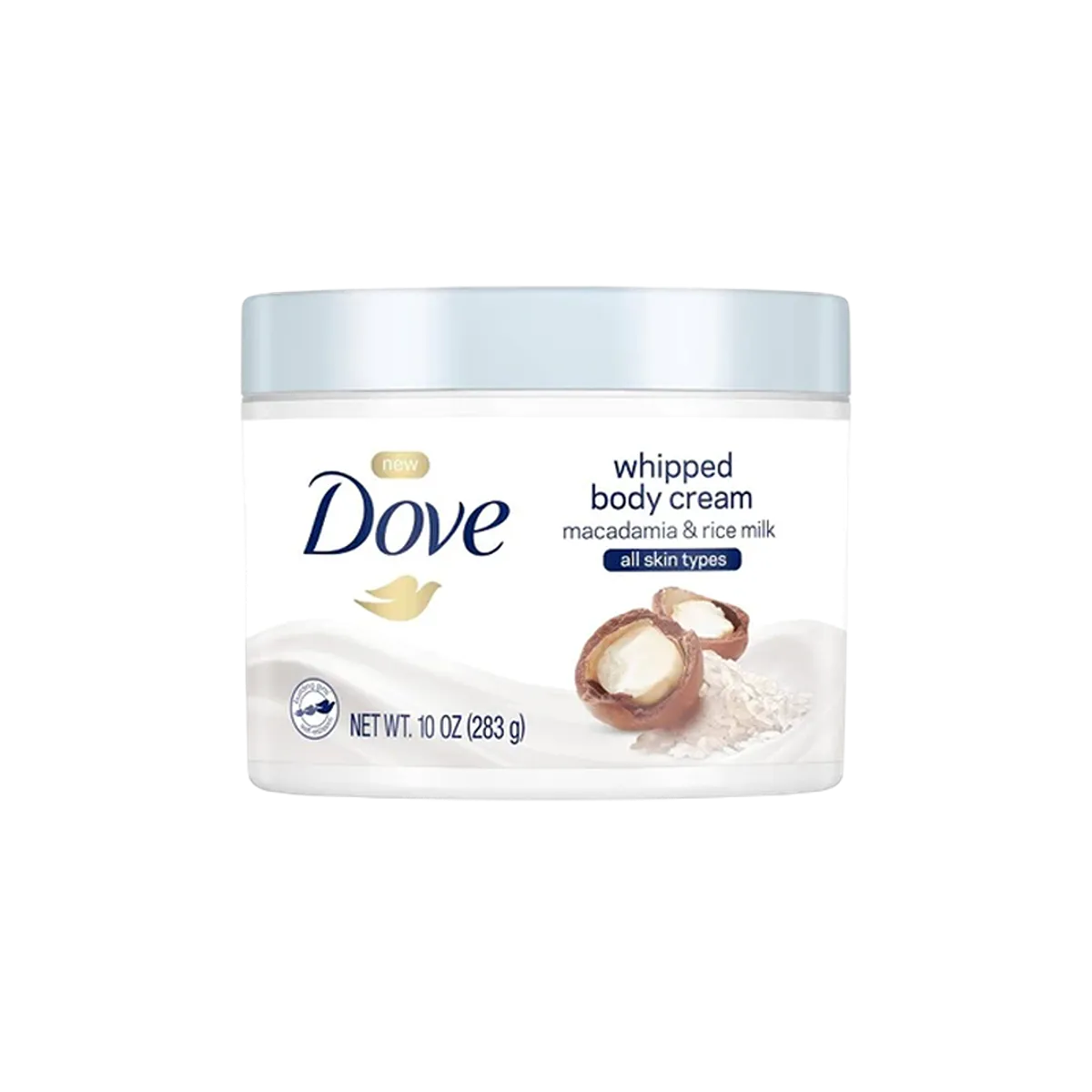 Dove Whipped Macadamia and Rice Milk Body Cream 10 oz