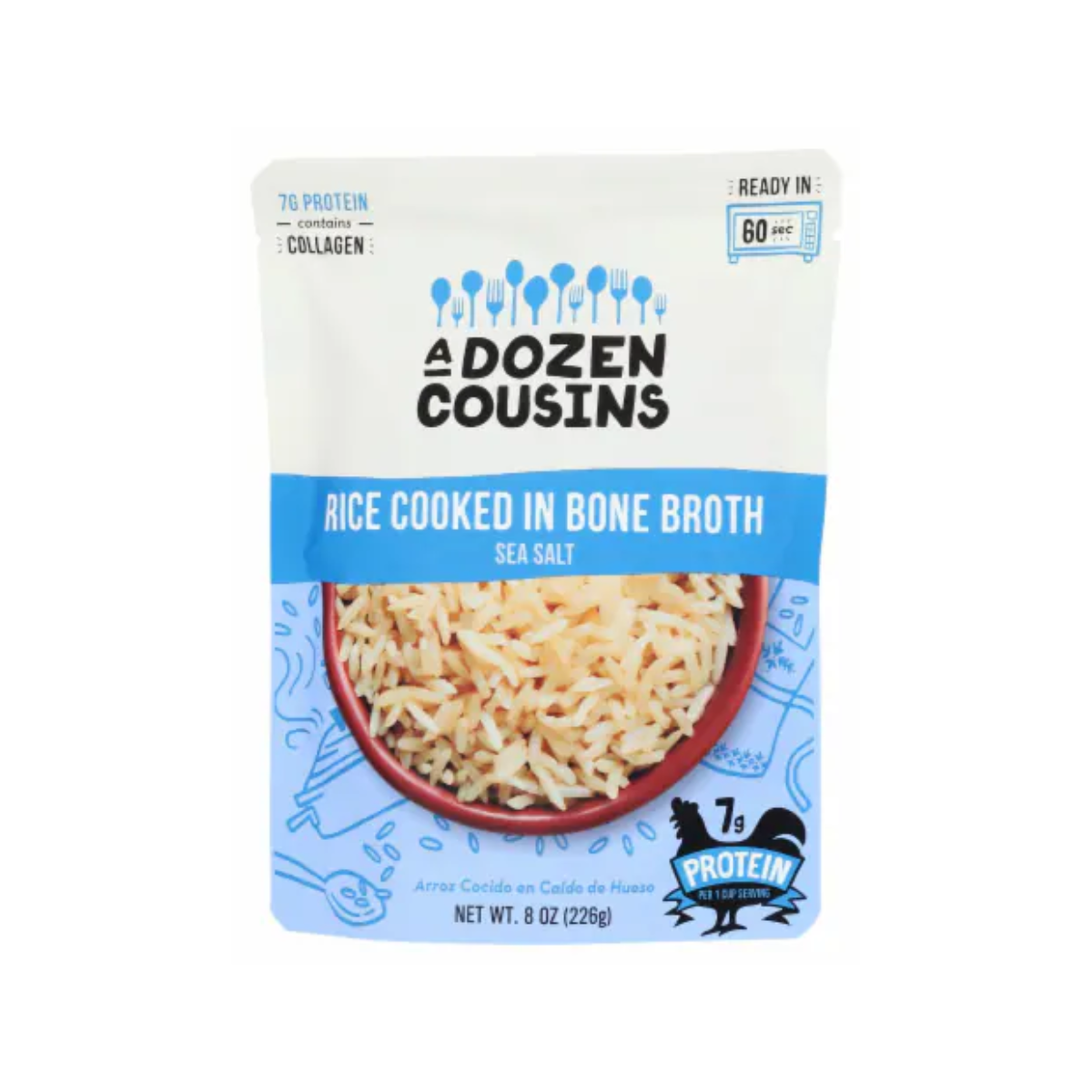 A Dozen Cousins, Sea Salt Ready To Eat Rice, Case Of 6, 8 oz