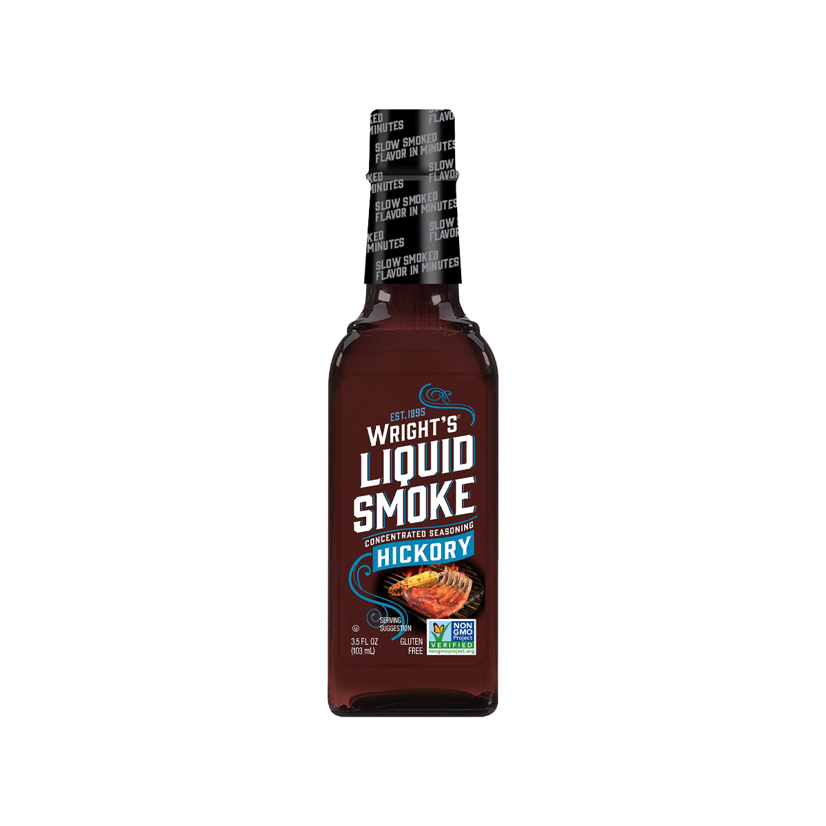 Wrights, Liquid Smoke Hickory Concentrated Seasoning, Case Of 12, 3.5 fl oz