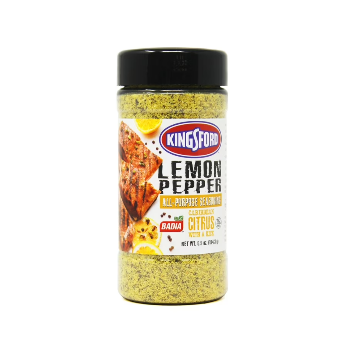Badia Spices, Kingsford Lemon Pepper All-Purpose Seasoning Caribbean Citrus with a Kick, Case Of 6,