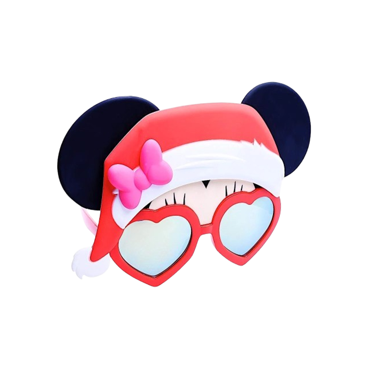 Sun-Staches Red Heart Orng Lens Minnie Santa Sunglasses 1pc