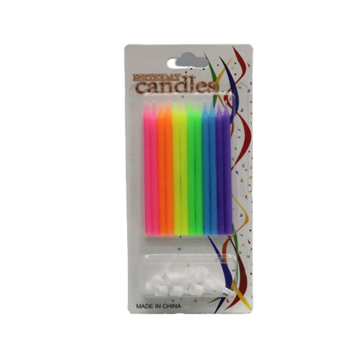Birthday Multi Coloured Candles pack of 12
