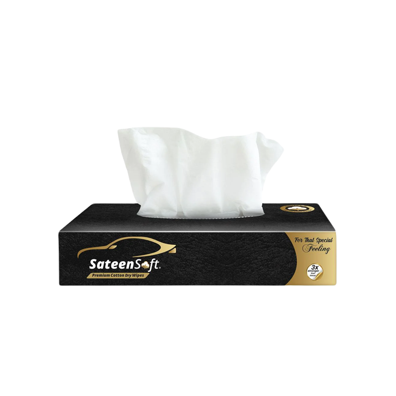 Sateen Soft Premium Car Pack Black Tissue Box