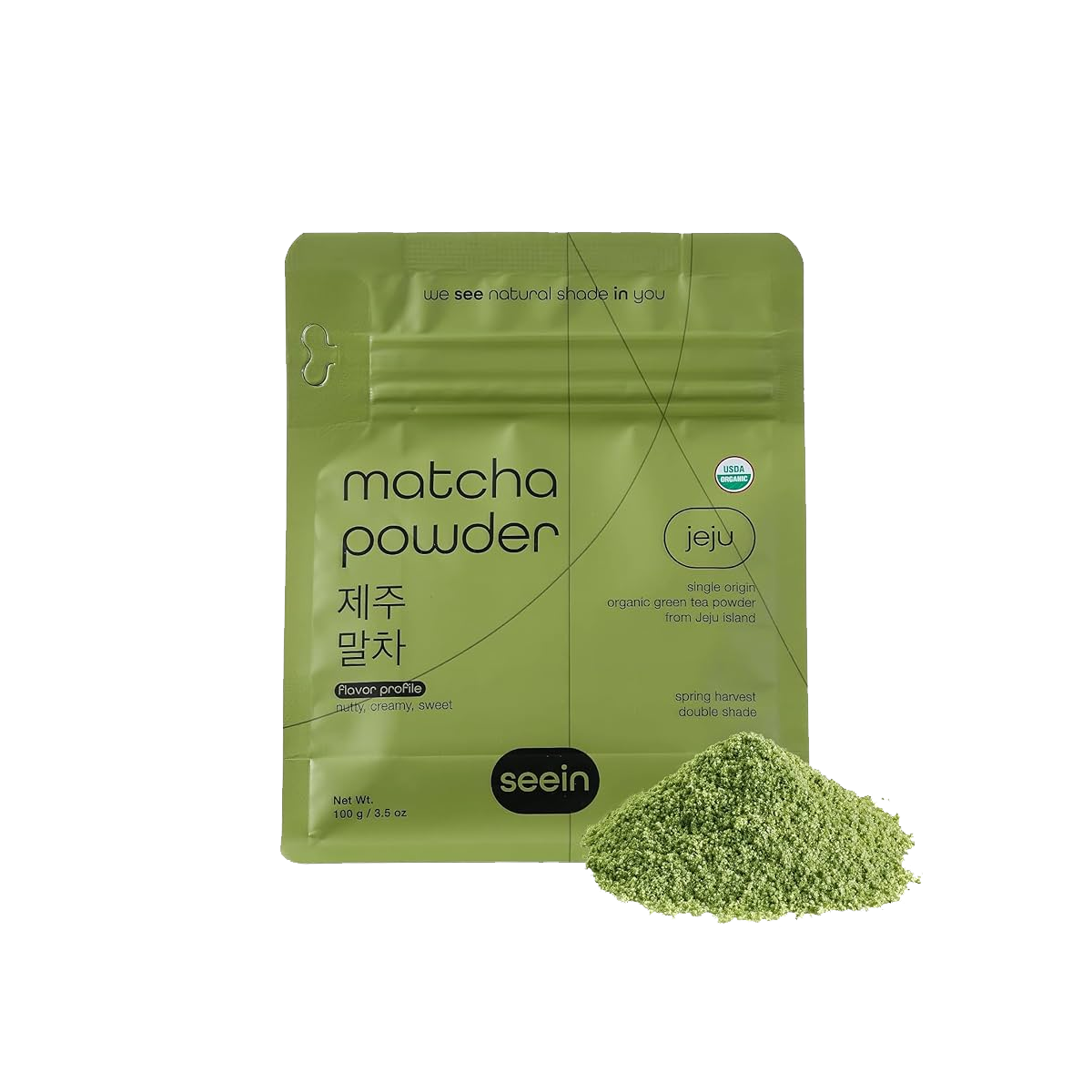 SEEIN - Premium Organic Matcha from Jeju Island - Case of 10 - 100g