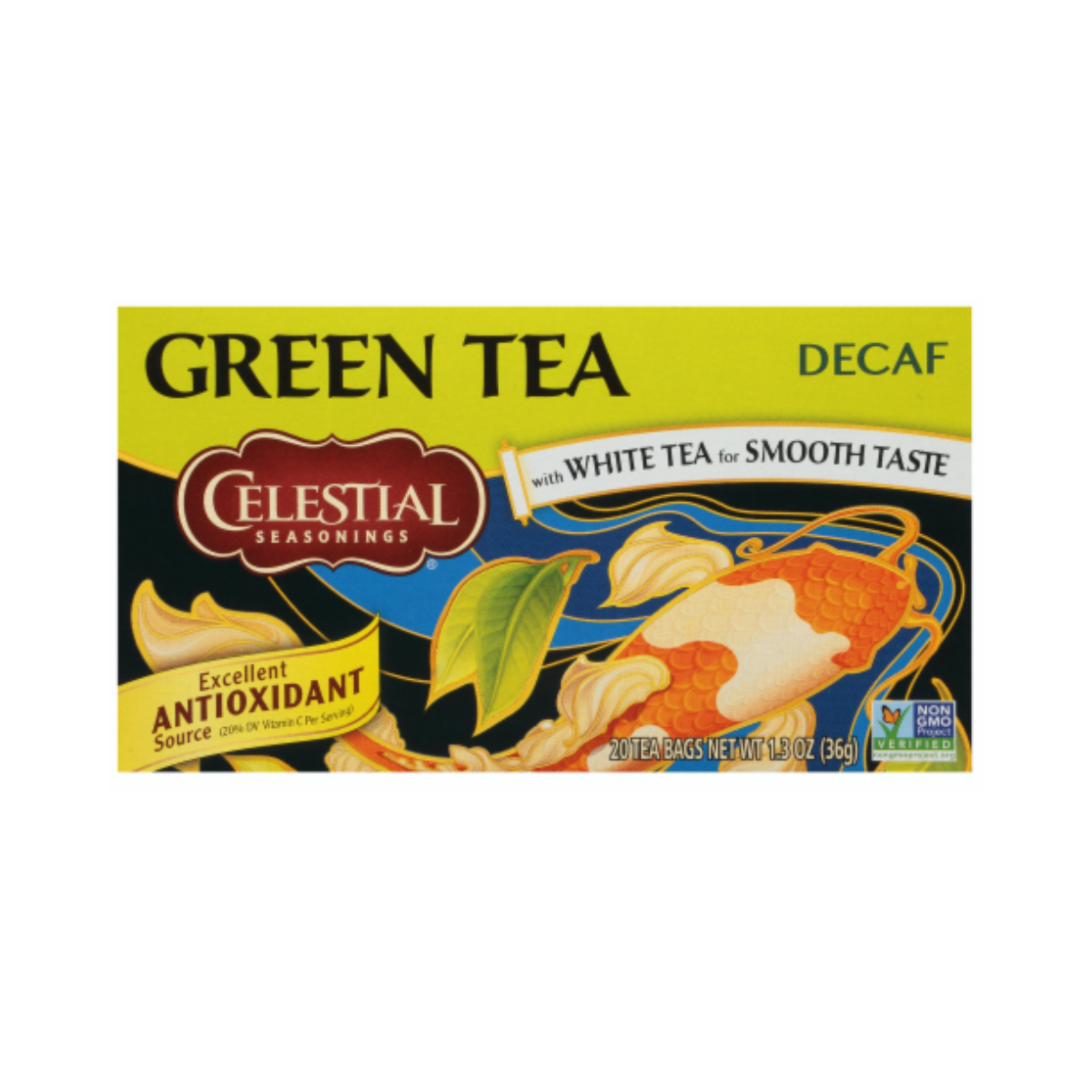 Celestial Seasonings, Green Tea Caffeine Free 20 Tea Bags, Case Of 6, 20 bag