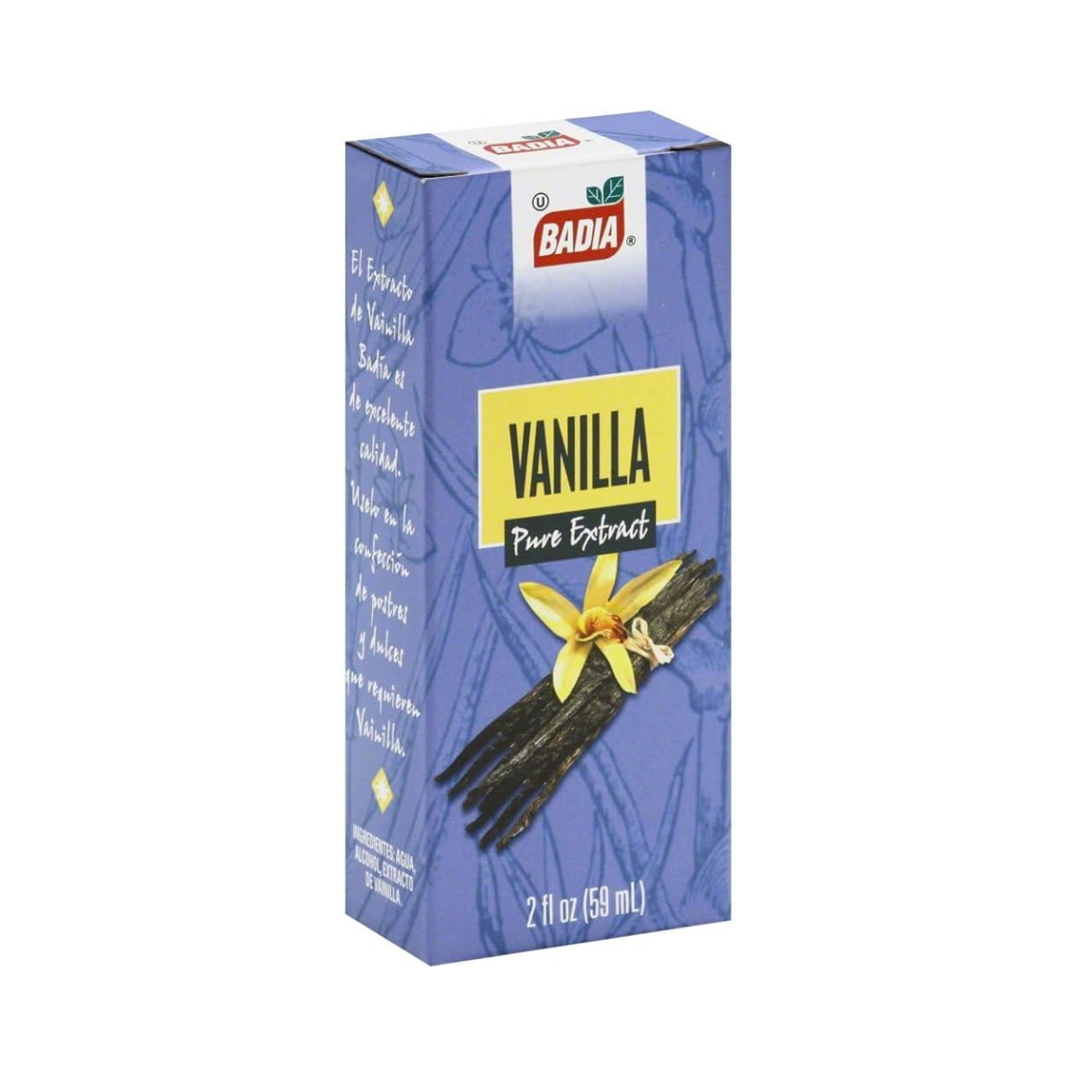 Badia Vanilla Pure Extract, Case Of 12, 2 fl oz