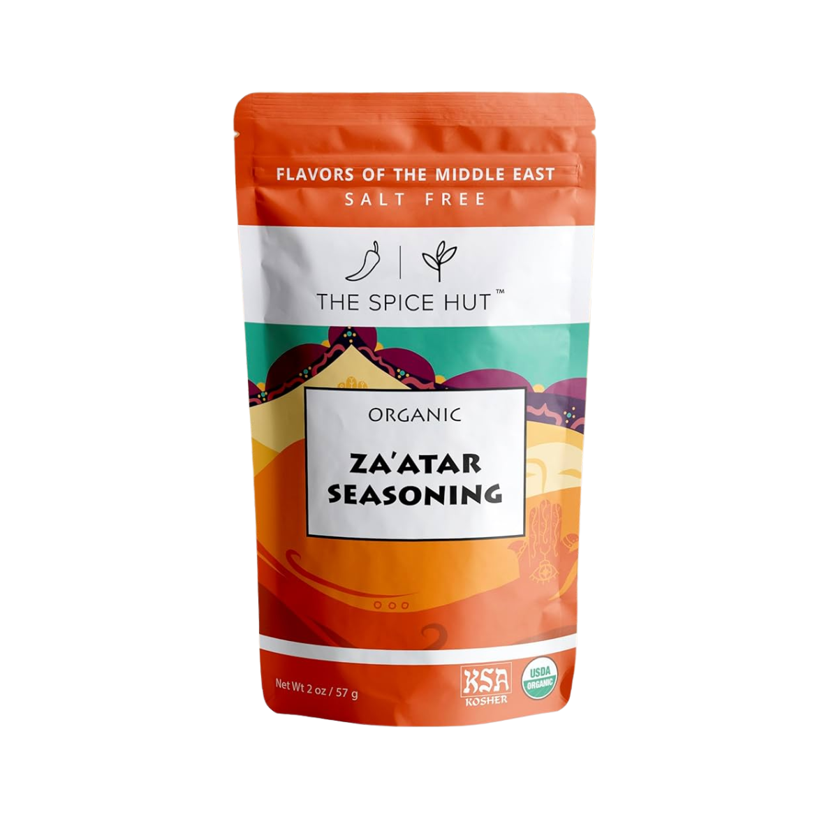 The Spice Hut, Za’atar Seasoning, Case of 6 Pouches, 2 Ounces / Pouch