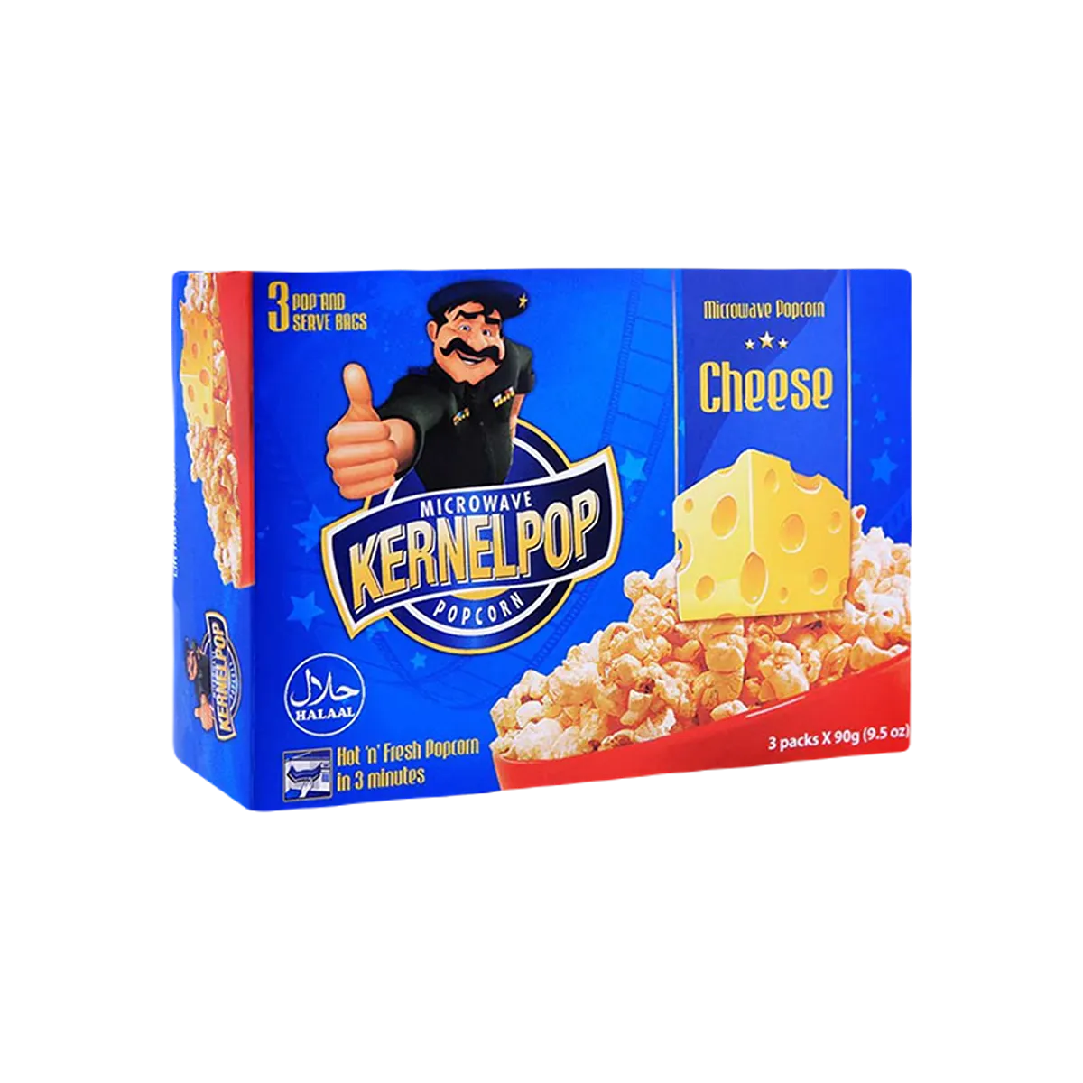 Kernal Pop Microwave Cheese 4x90gm