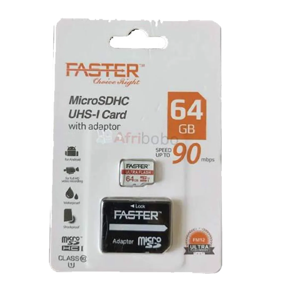 Faster Micro SDHC UHS-1 Card 64Gb
