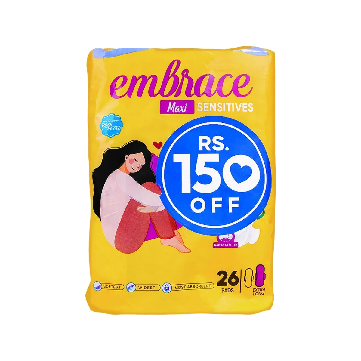 Embrace Maxi Sensitives 26Pads