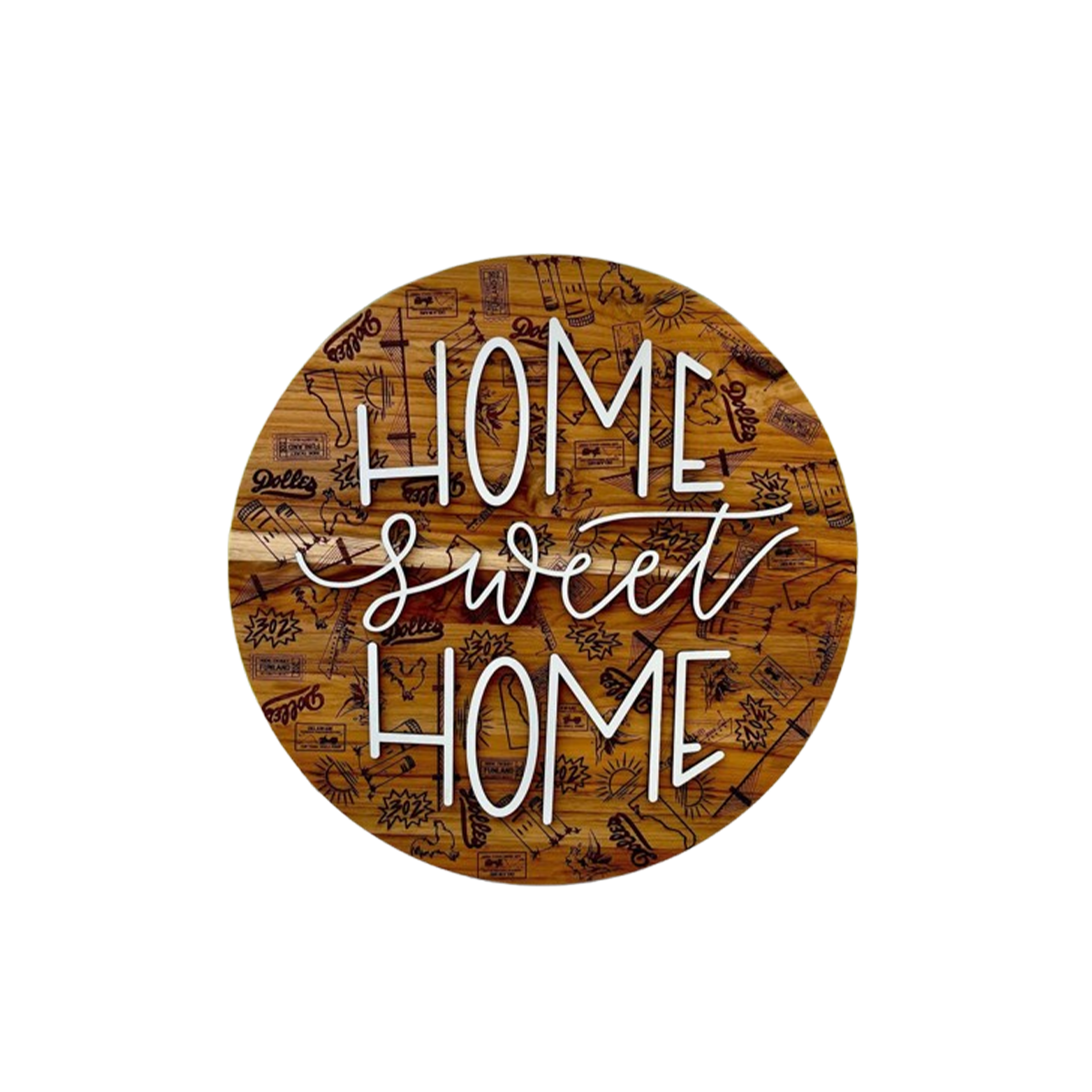 Imagine Design Home Sweet Home Dimensional Seasonal Door Hanger, 14"x14"x1/4"