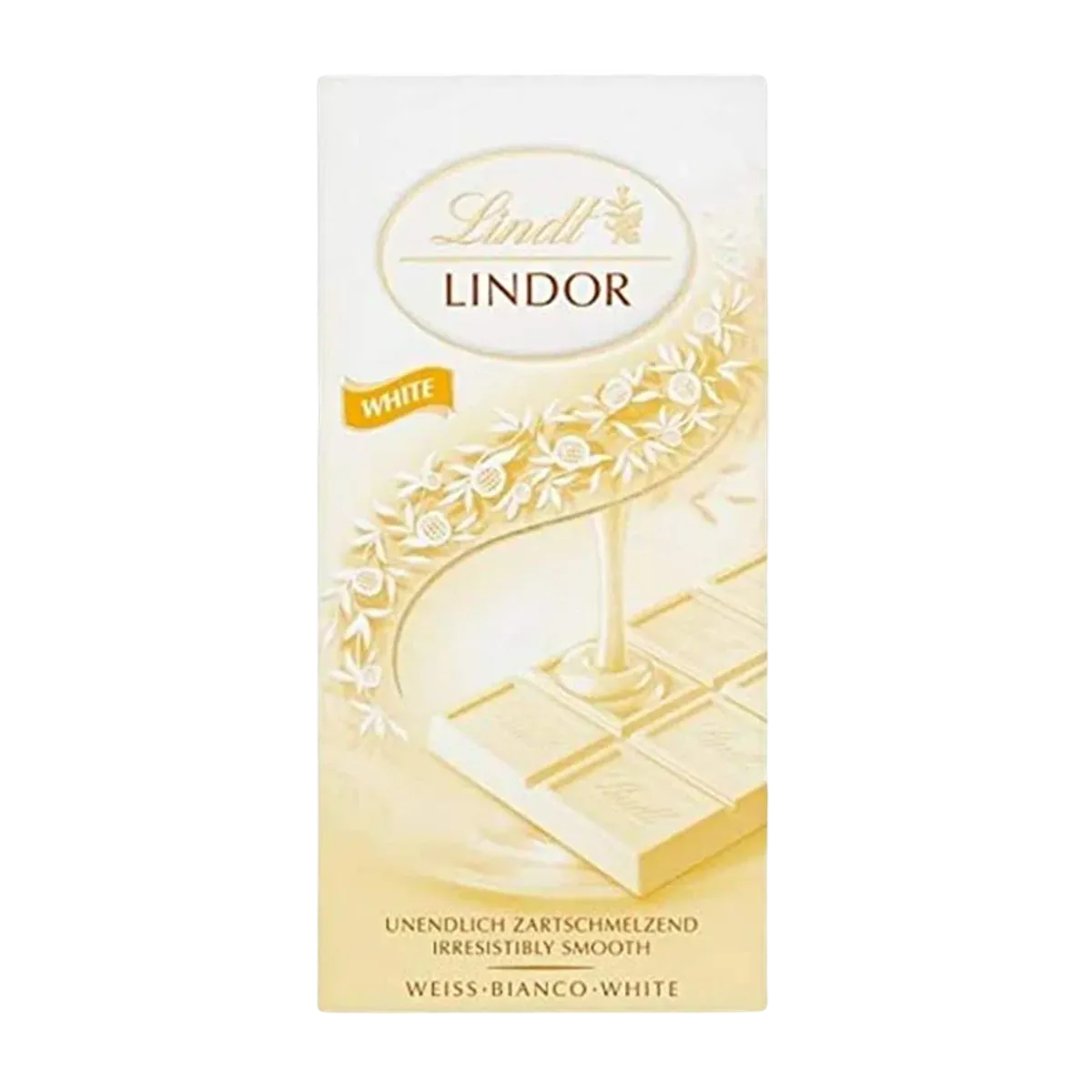 Lindt Lindor White Blanc White Chocolate Bar, 100 g