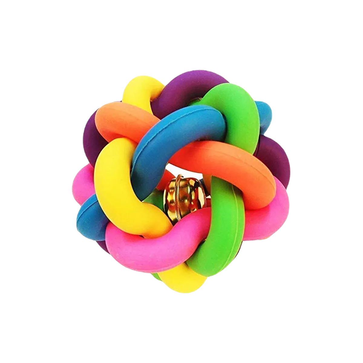Dog Multi Color Bell Ball