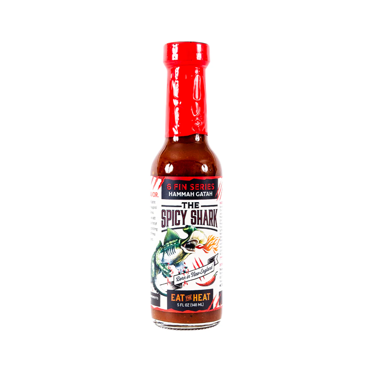 The Spicy Shark, Hammah Gatah Hot Sauce (6-Fin Series) - Case of 12 - 5 FL OZ