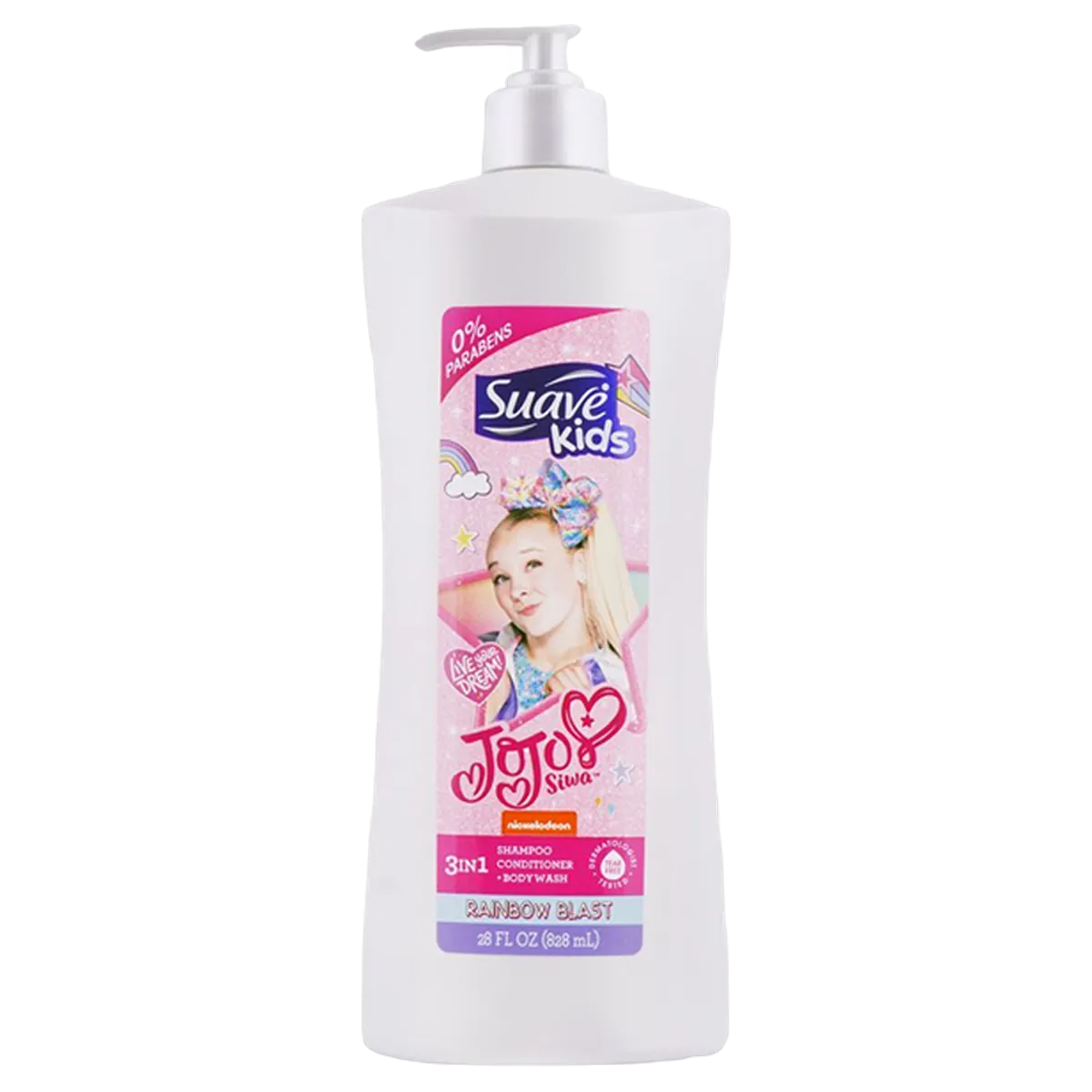 Suave Kids Shampoo Jojo Siwa Rainbow Blast 3-in-1 828ml