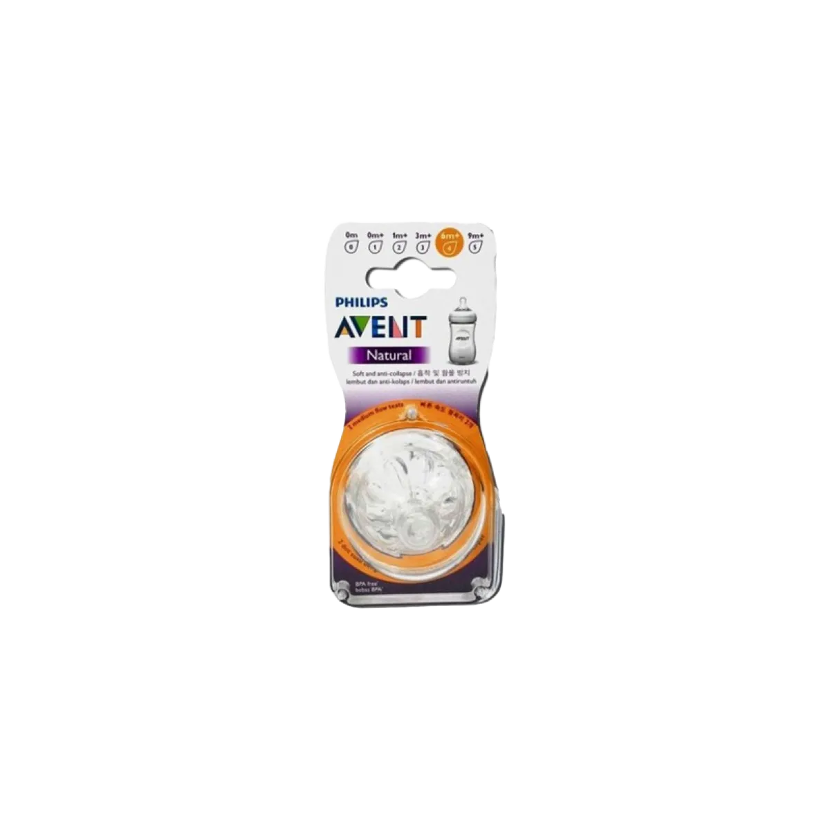 Avent Natural Teats Fast Flow 6m+4H
