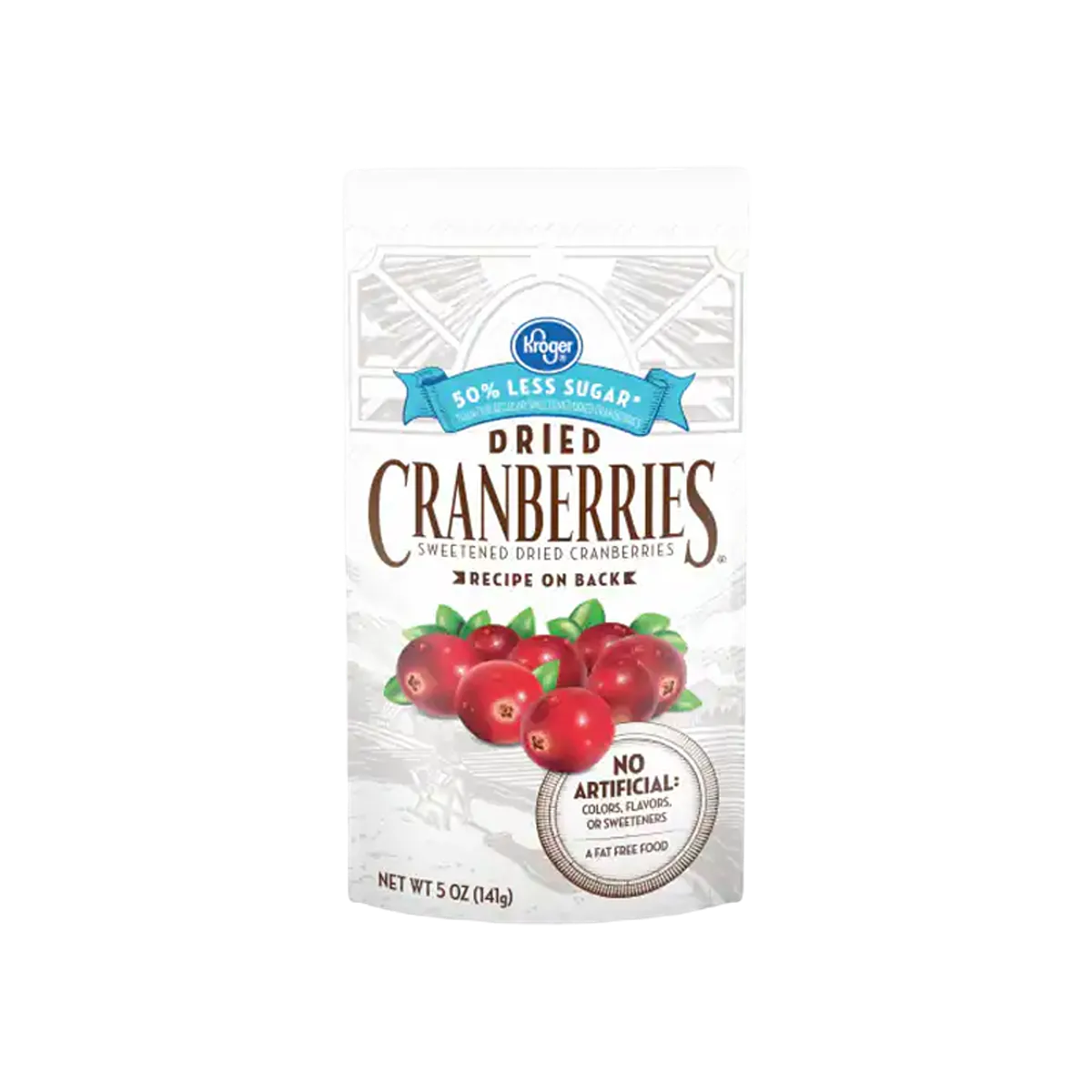 Kroger Dried Cranberry 50% less Sugar 170g