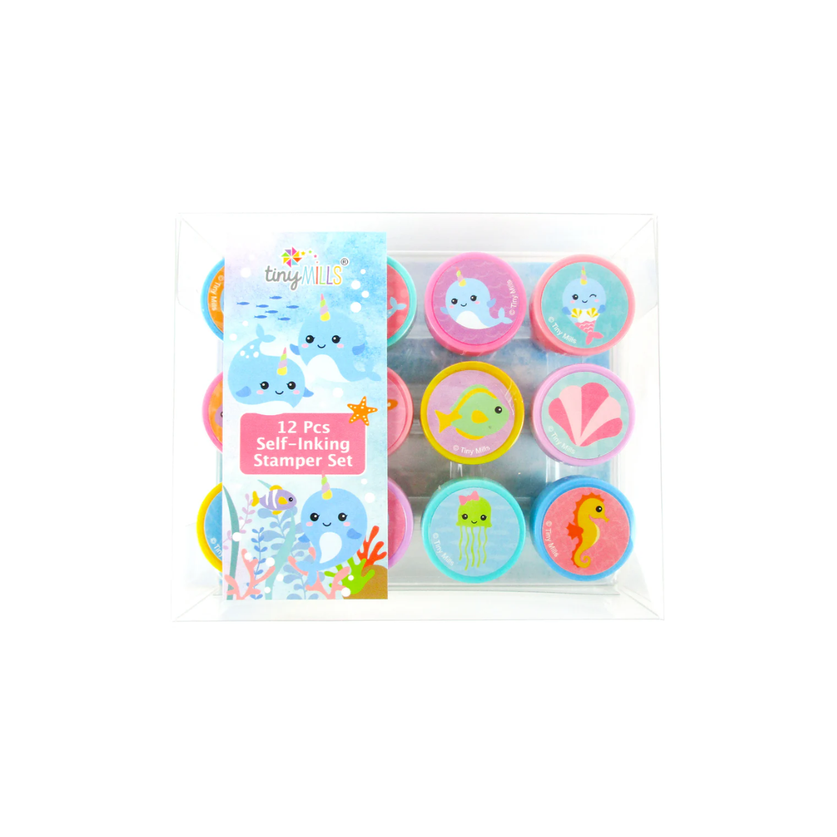 Tiny Mills Narwhals Stamp Kit Set of 12pcs (5oz each Jar)