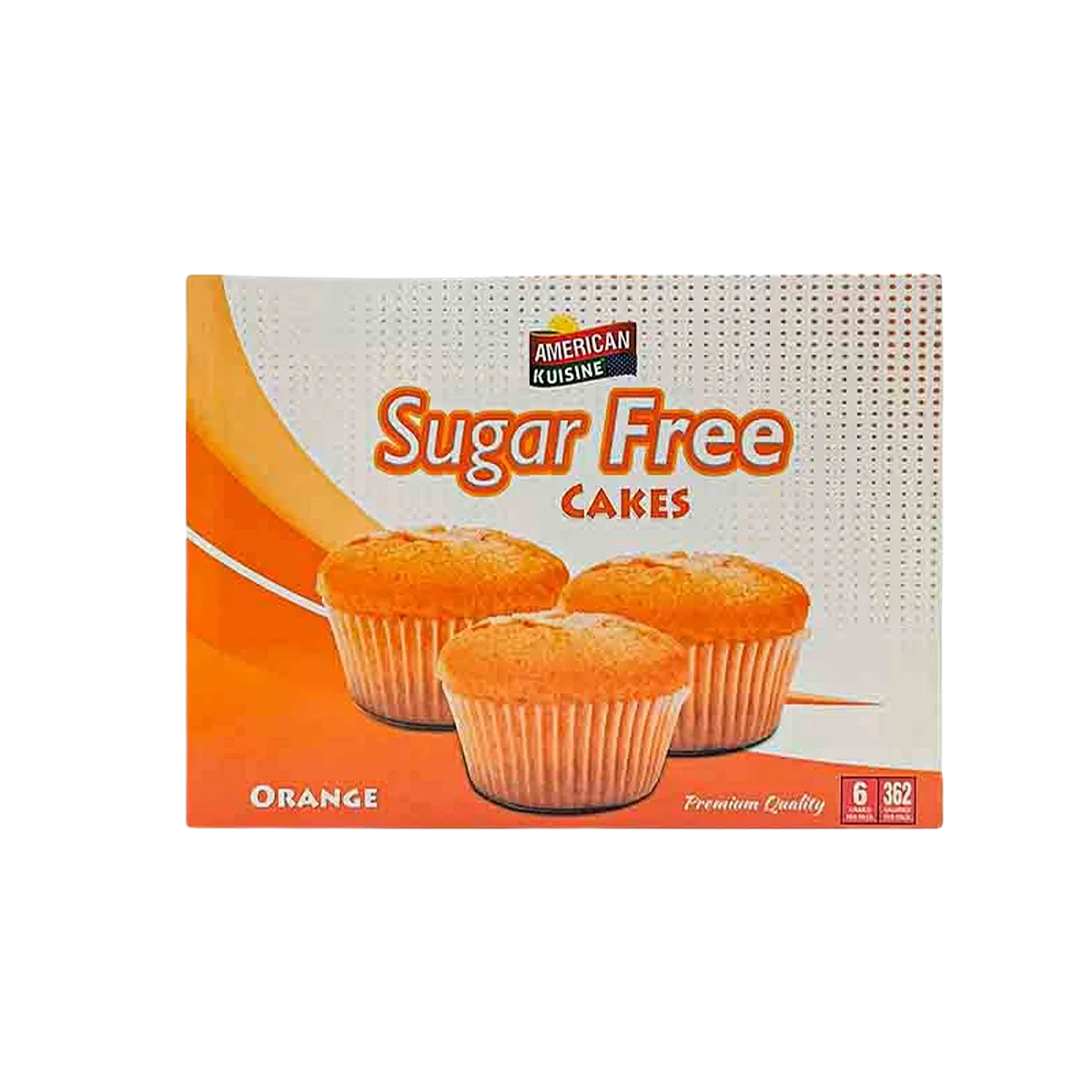American Kuisine Sugar Free 06 Cup Cakes Orange